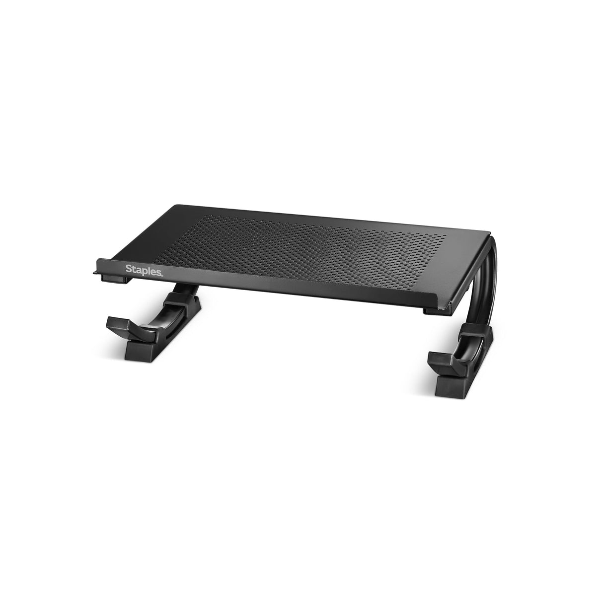 Staples TECH Adjustable Steel Laptop Stand, Ergonomic Curved Riser