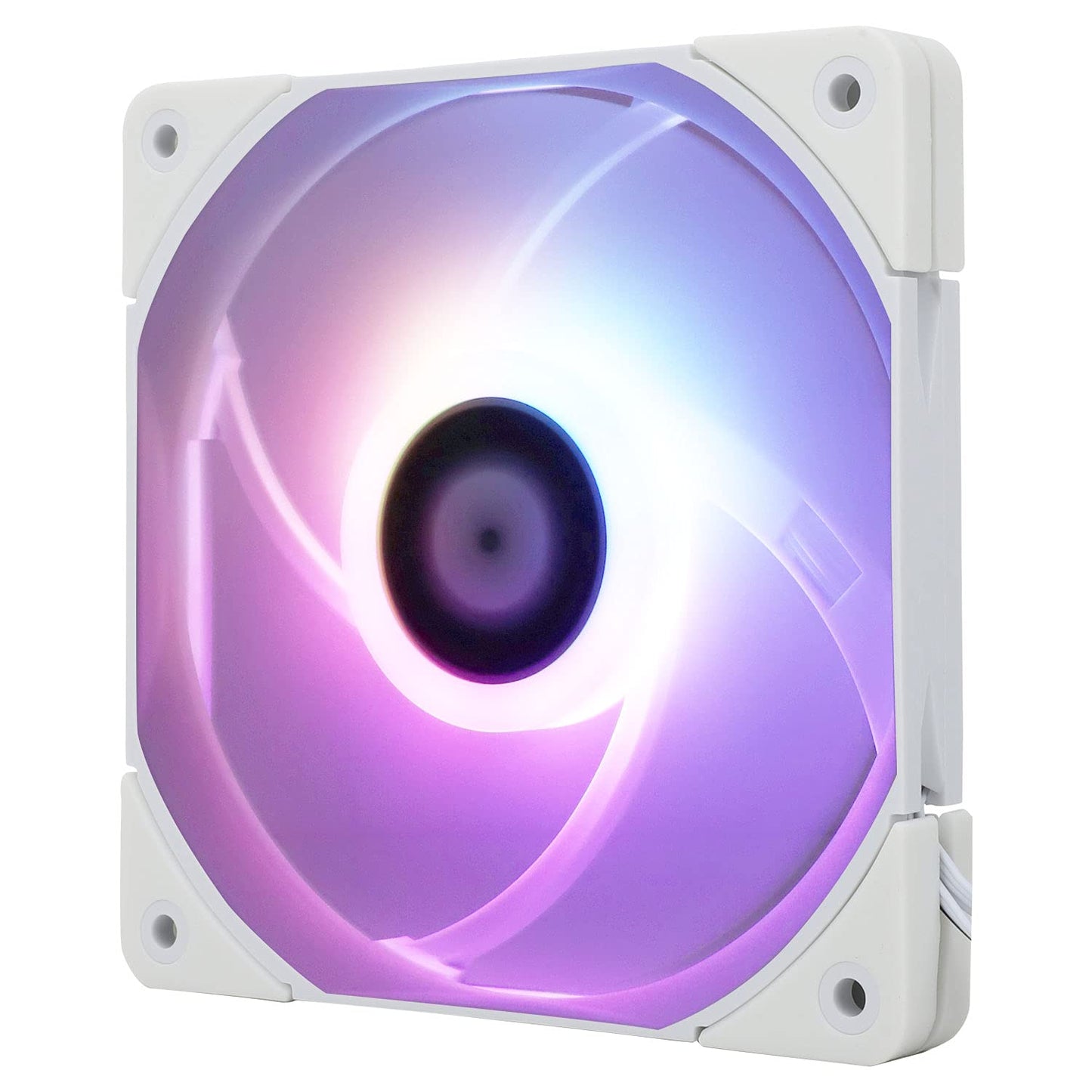 Thermalright TL-C12015W-S CPU Fan, 120mm Quiet PWM Computer Case Fan, 15mm Slimline PC Cooler, CPU Cooling(White ARGB)