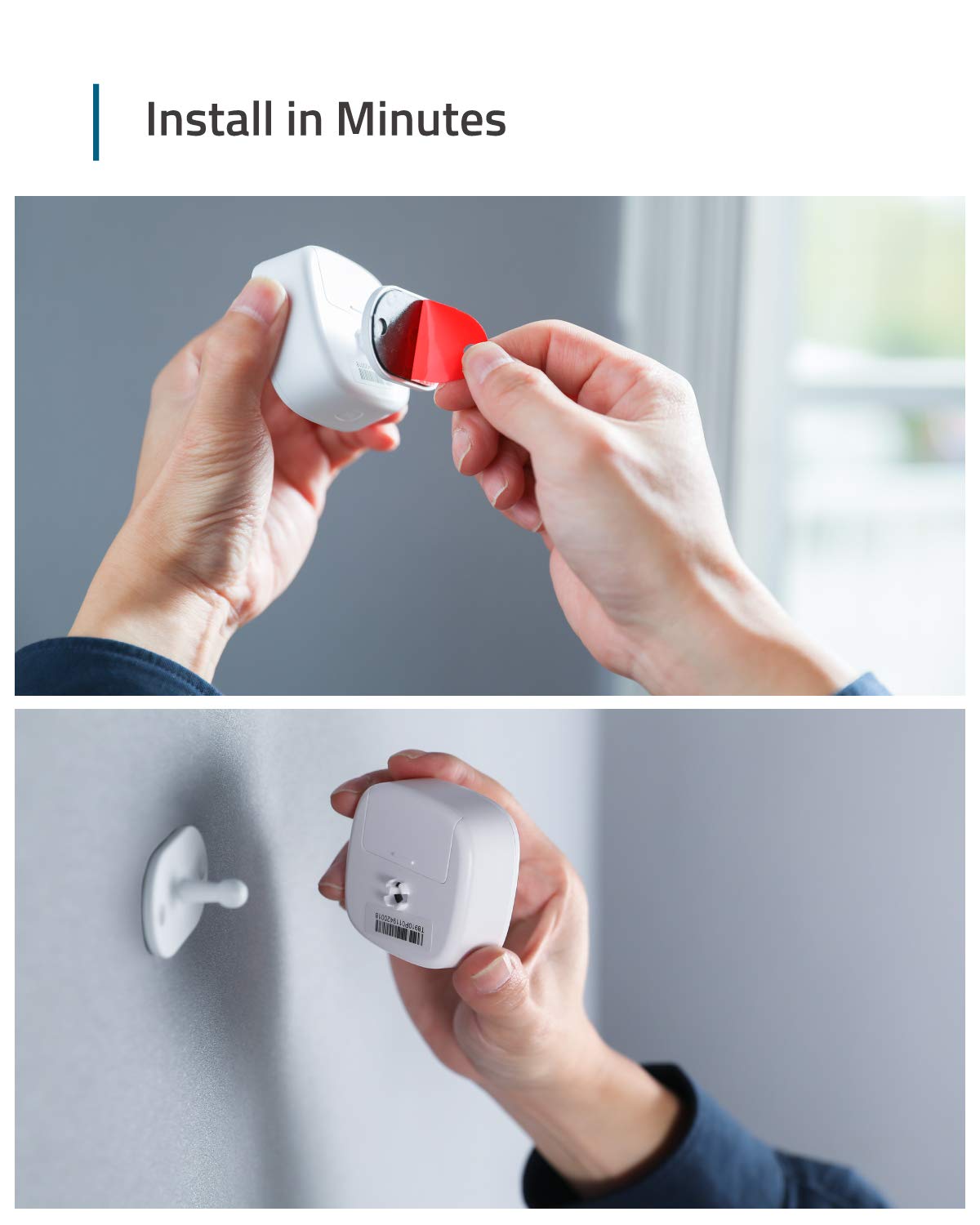 eufy Security Motion Sensor, Home Alarm System, 100° Coverage, 30 ft Detection Range, 2-Year Battery Life, Adjustable Sensitivity, HomeBase Required