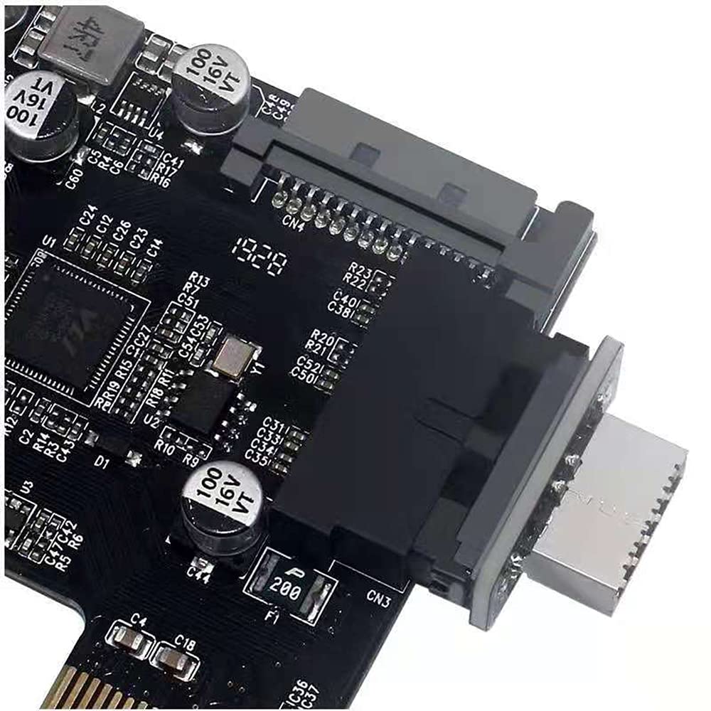 XCZZYB USB Front Panel Adapter, Vertical USB 3.1 Front Panel Socket Key-A Type-E to 3.0 19/20Pin Header Adapter