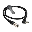 Uonecn Power Cable for Sound Devices 633/644/688 for Zoom F8 Right Angle DC to 4 pin Hirose Male