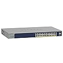 NETGEAR 26-Port PoE Gigabit Ethernet Smart Switch (GS724TP) - Managed, 24 x 1G, 24 x PoE+ @ 190W, 2 x 1G SFP, Optional Insight Cloud Management