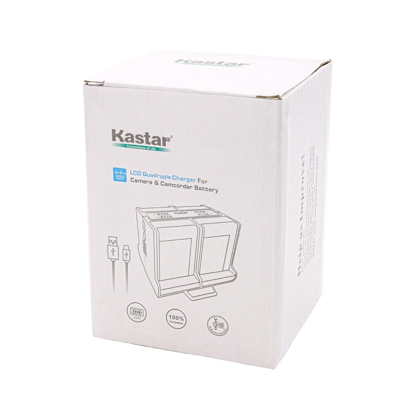 Kastar Quadruple Battery Charger Compatible with Canon BP-820 BP820, BP-828 BP828 Battery, CG-800 CG800 Charger, Canon XA60, Canon XA65, Canon XA70