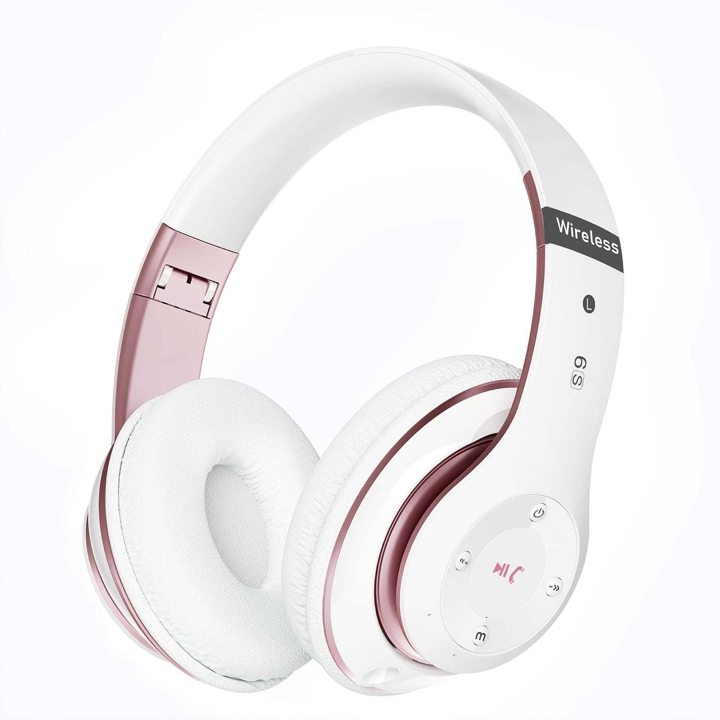 Falebare Bluetooth Headphones Over Ear, 6S Foldable Wireless Headphones with 6 EQ Modes, 40 Hours Playtime HiFi Stereo Headset with Mic, Soft Ear…
