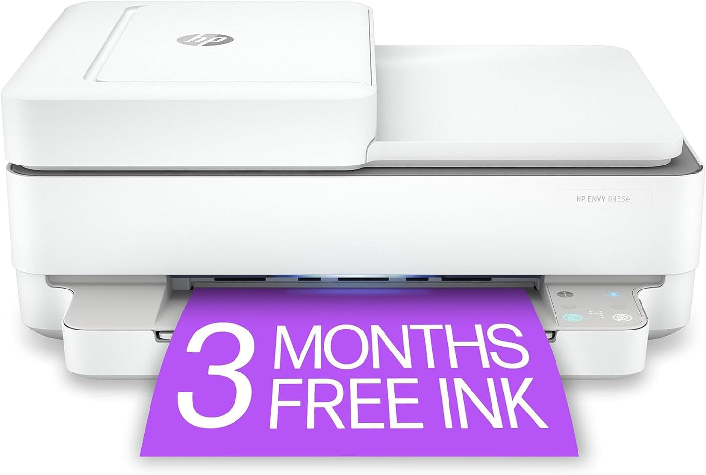 HP Envy 6455e Wireless Color All-in-One Printer with 6 Months Free Ink (223R1A) (Renewed Premium), White