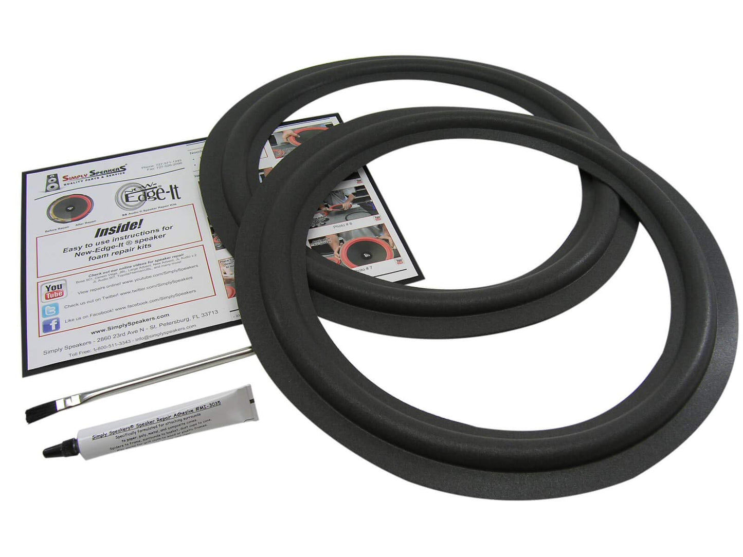 Radio Shack 15 Inch Foam Speaker Repair Kit, Mach 2, Mach 3, FSK-15MACH2 (Pair)