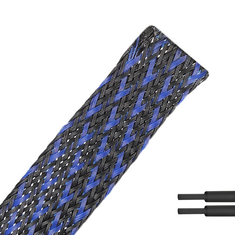 25ft-1/4inch PET Expandable Braided Sleeving Wire Loom Cable Sleeves Automotive Wire Sleeve Cable Management Wrap Wire Protector Tubing Desk Wire