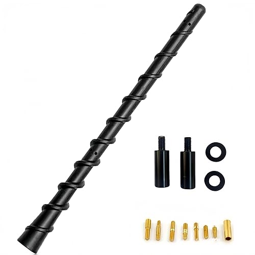 Car Short Antenna 7 Inch, Carbon Fiber American Flag Auto Radio Antenna for AM/FM Reception, Universal Vehicle Roof Antenna - for Ford F-150 Jeep
