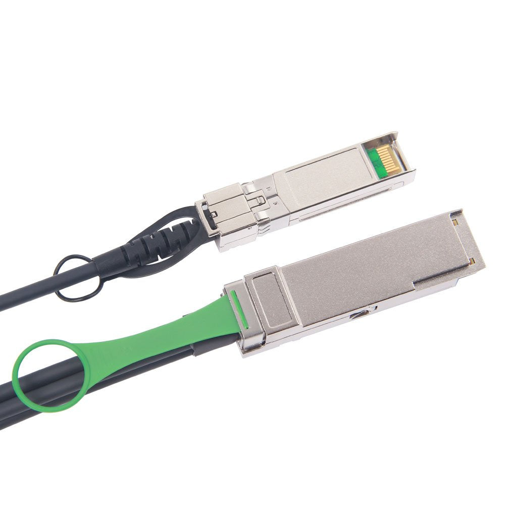 10Gtek 40G QSFP+ to 4xSFP+ Breakout DAC - 40GBASE-CR4 Passive Direct Attach Copper Twinax QSFP to SFP Cable for Juniper QFX-QSFP-DACBO-1M Devices