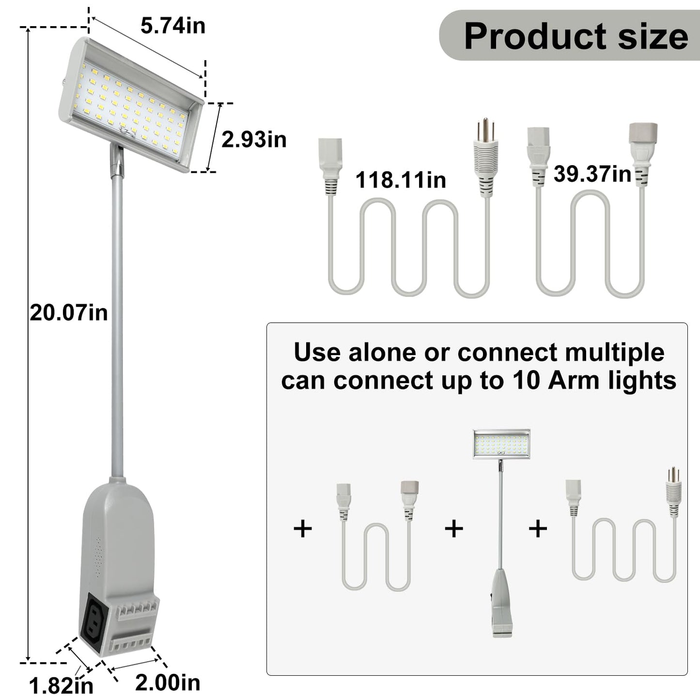 SUNLITOPTOTrade Show Lights LED Display and Wall Washer Exhibit Arm Lighting, POP UP Connectable Lights Included Clamps, Mounting Brackets, Power