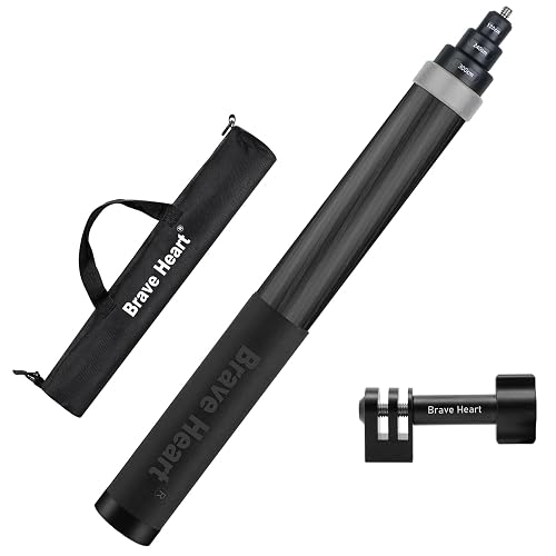 Kezhi 118inch/3.0m 9.8ft Extended Super Long Carbon Fiber Invisible Selfie Stick for Insta360 X5 Insta 360 X4 X3 ONE X2 R X GO 3S 3 2 Action for DJI