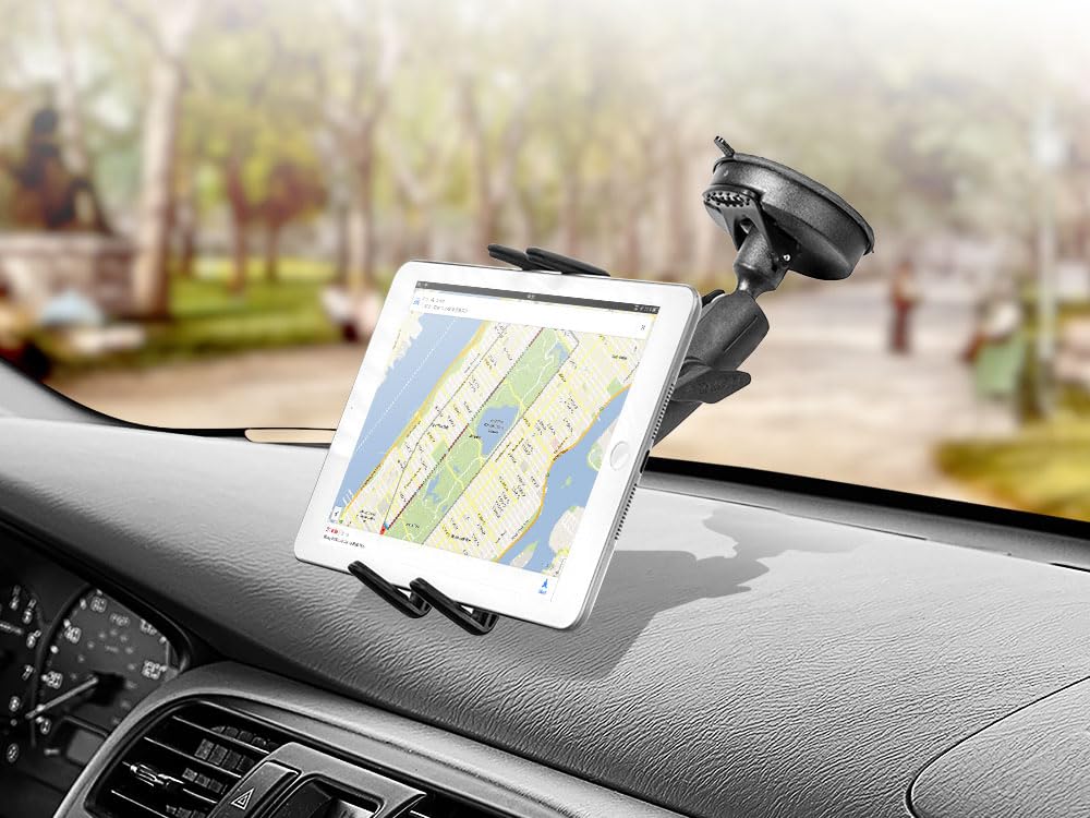 ARKON Mounts Slim-Grip Ultra Car Windshield Phone Mount, Holds Smartphones to Windshield or Dash, Includes Dashboard Mounting Pad, Adjustable Arm