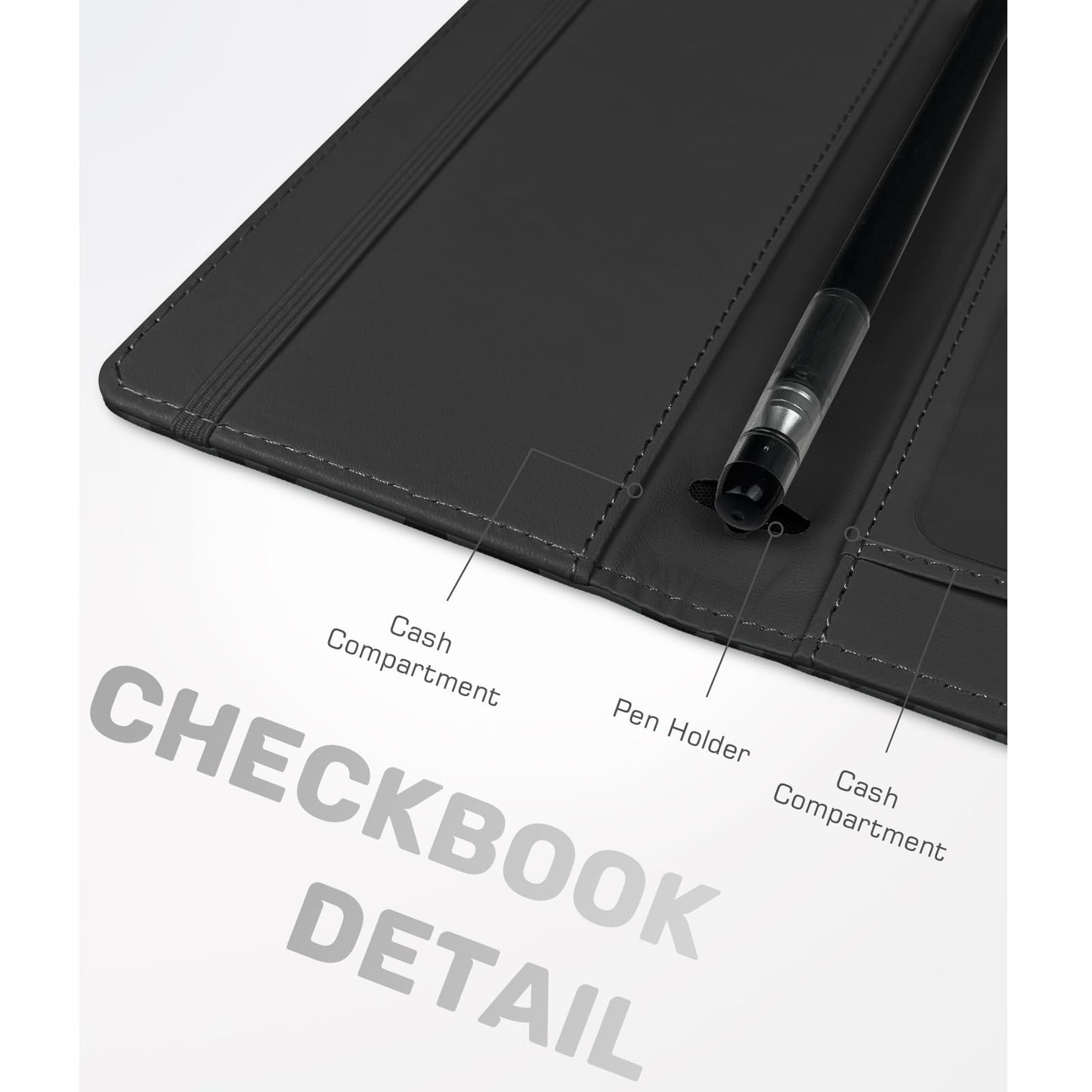 kakurookie letter checkbook cover, rfid blocking stylish, lightweight, slim durable, multi-functional holder for personal and business checks…