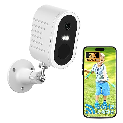 Recmoment Security Cameras Wireless Outdoor,2K Color Night Vision AI Motion Detection Spotlight Siren Alarm,5G/2.4G WiFi Home Indoor Camera Two-Way