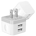 Dual USB Wall Charger, 2Pack 2.4A Double USB Wall Plug iPhone Fast Charger Block Box Brick Adapter for iPhone 17 16 15 14 13 12 Pro Max XS X 8 Plus