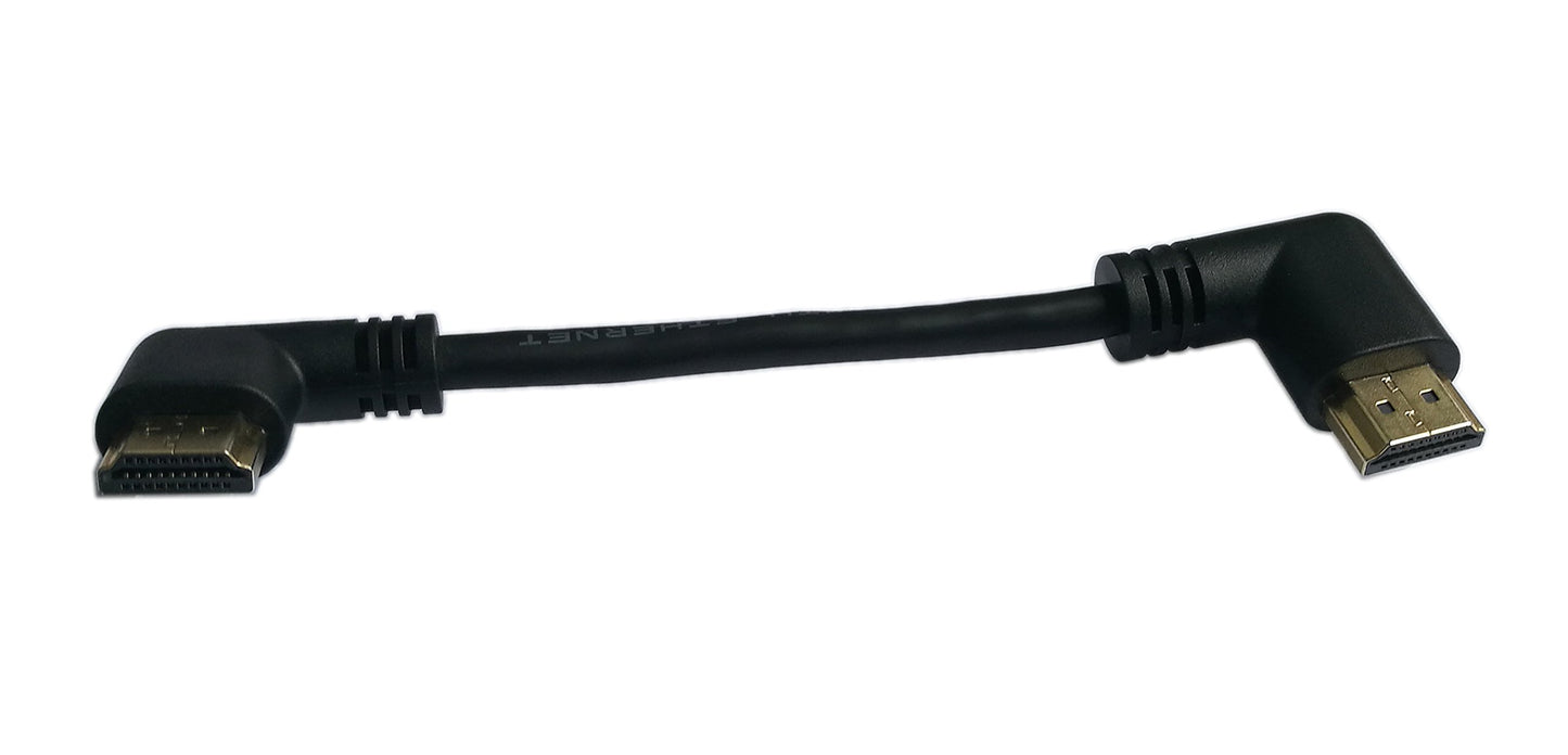zdyCGTime 5 Inch HDMI Left to Right Angle 90 Degree Vertical Right Cable -Supports 4K@60Hz, High Speed, HDMI 2.0 Ready - UHD, Ethernet & Audio Return