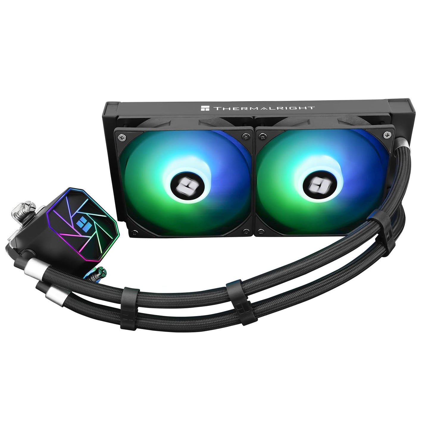 Aqua Elite 240 V3 Liquid CPU Cooler, AIO Pump Head Speed up to 3300RPM, TL-C12B-S V2×2 PWM Fans,for AMD/AM4/AM5, Intel LGA1150/1151/1200/2011/1700