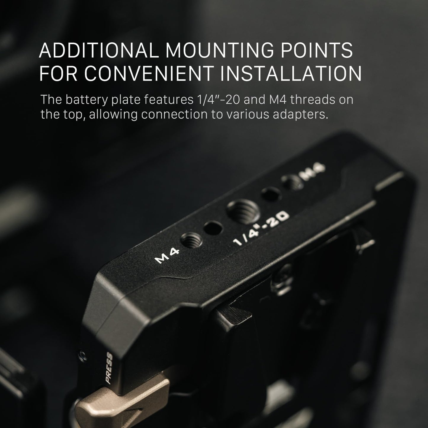 Tilta Mini PD V Mount Battery Plate - Black | Include P-Tap, USB-C and 2-Pin Lemo Connections | Security Straps | Compatible with Dual 15mm LWS Rods |
