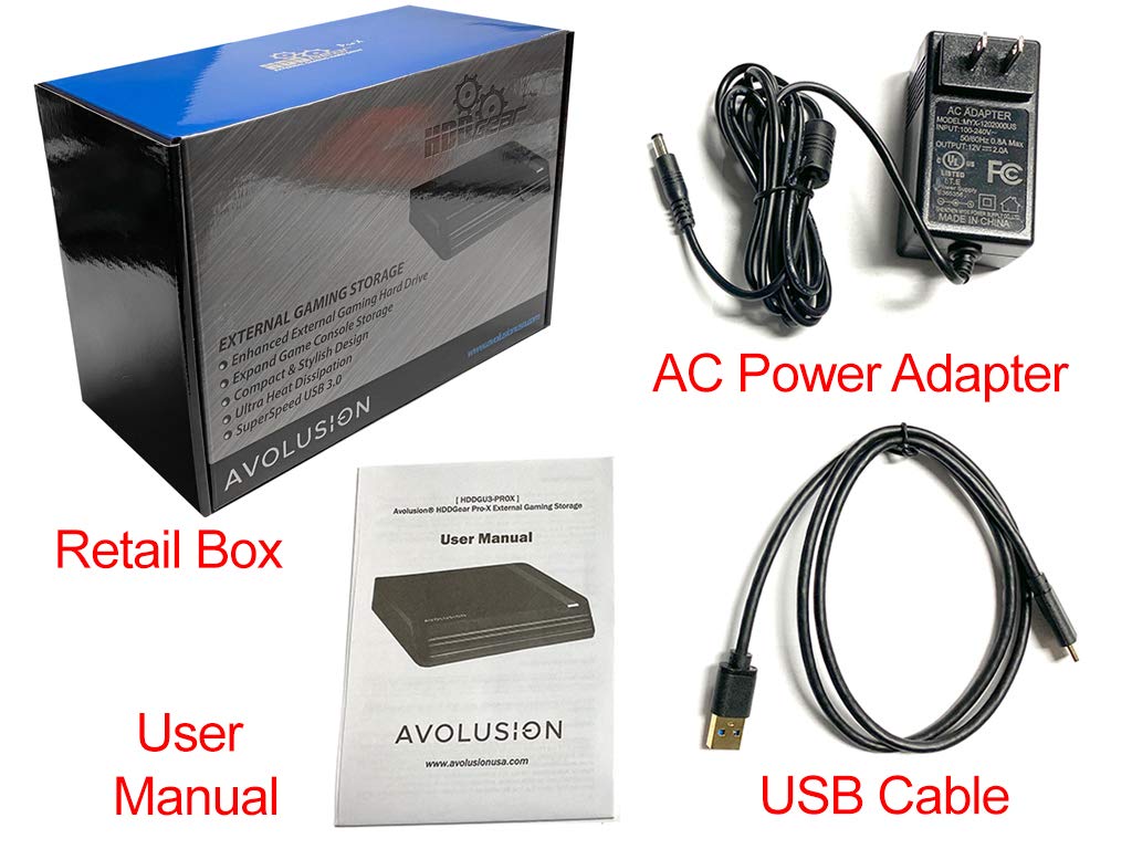 Avolusion HDDGEAR PRO X 3TB USB 3.0 External Gaming Hard Drive for PS5 Game Console (Renewed)