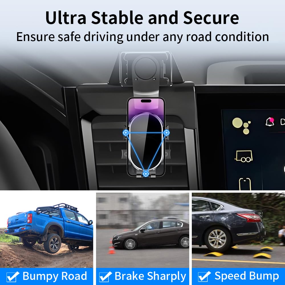 Car Phone Holder For GMC Sierra 1500 Elevation/SLE /SLT 2022 2023 2024 2025 2026?Sierra 2500 3500 SLE /SLT 2024-2026?Only 13.4-inch screen?Auto