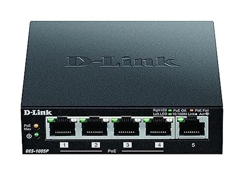 D-Link - Desktop Switch D-Link DES-1005P 4 x RJ45 1 x PoE