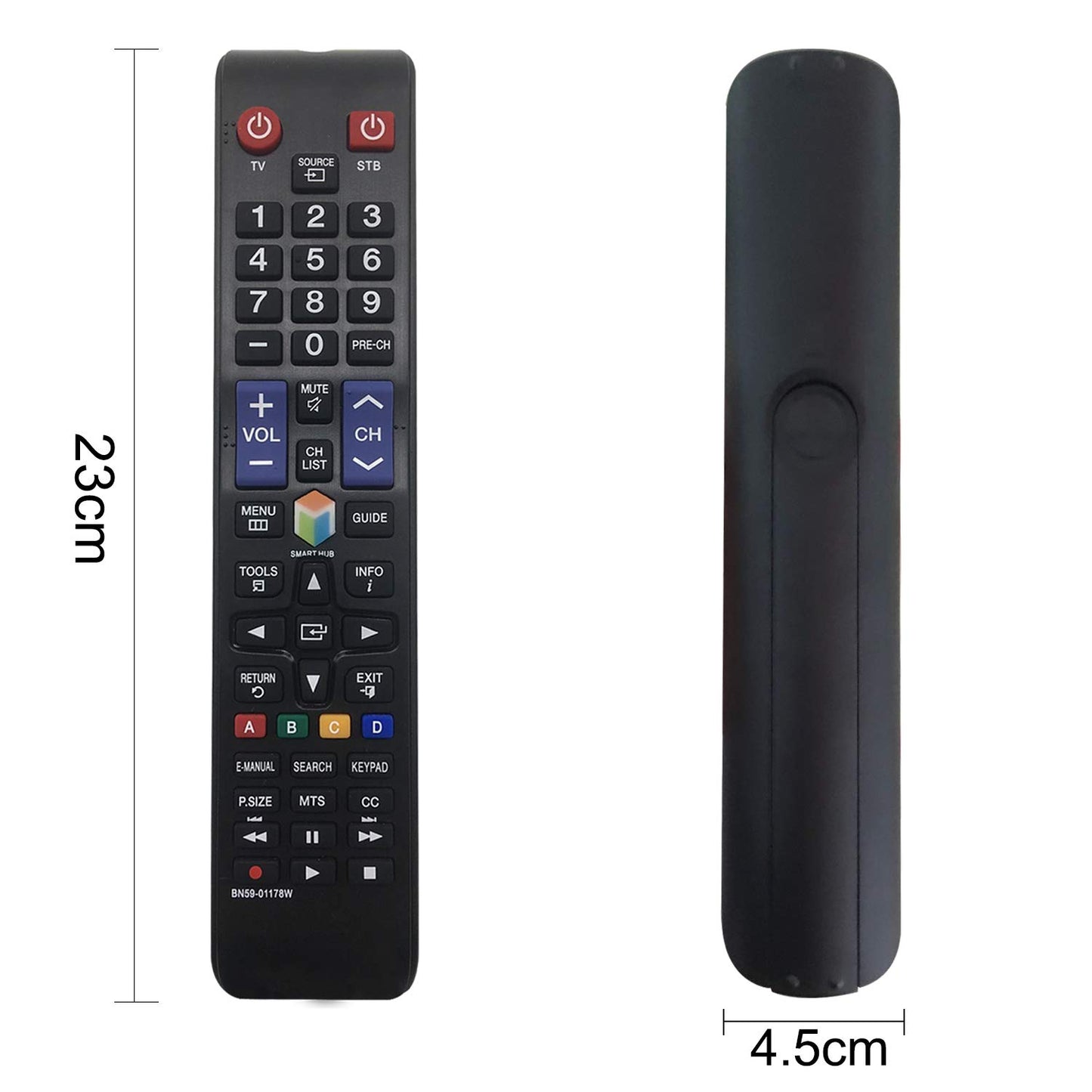 New Replacement Samsung TV Remote Control BN59-01178W for Samsung LCD LED Smart TV BN59-01199F BN59-00857A AA59-00637A AA59-00652A BN59-01259E - No