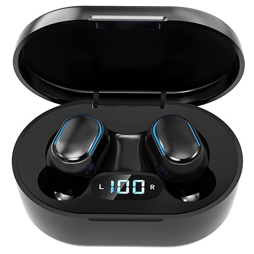 Wireless Earbuds, Bluetooth 5.3 Headphones HiFi Deep Bass with Mic ,120H Playtime LED Display ,IPX7 Waterproof Button Control True Wireless…