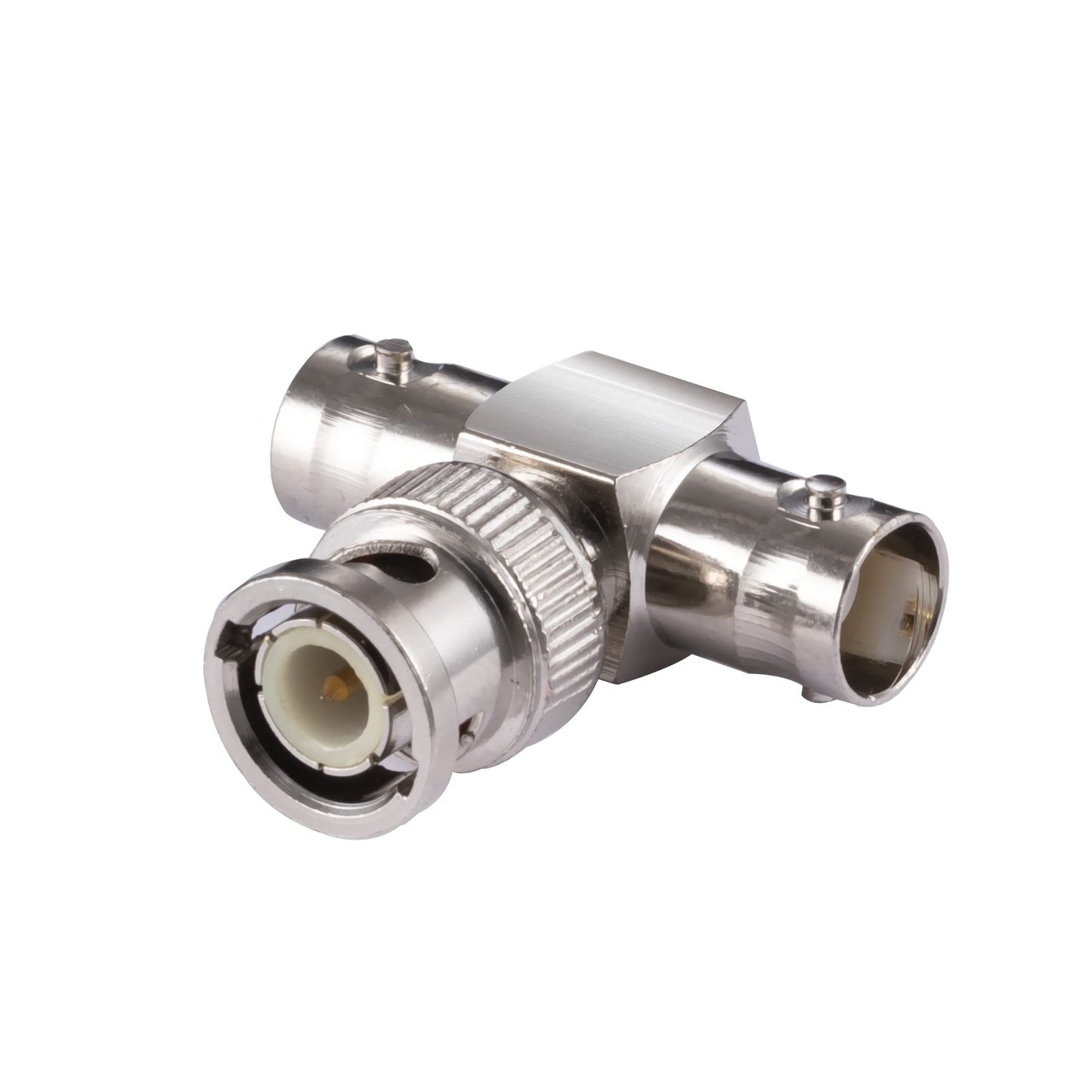 POBADY 2PCS BNC Adapters BNC Male to Dual BNC Female Connector 3 Way T-Socket Splitter Adapter for CB Antenna 4G Walkie Talkie CCTV Handfunk Ham Radio