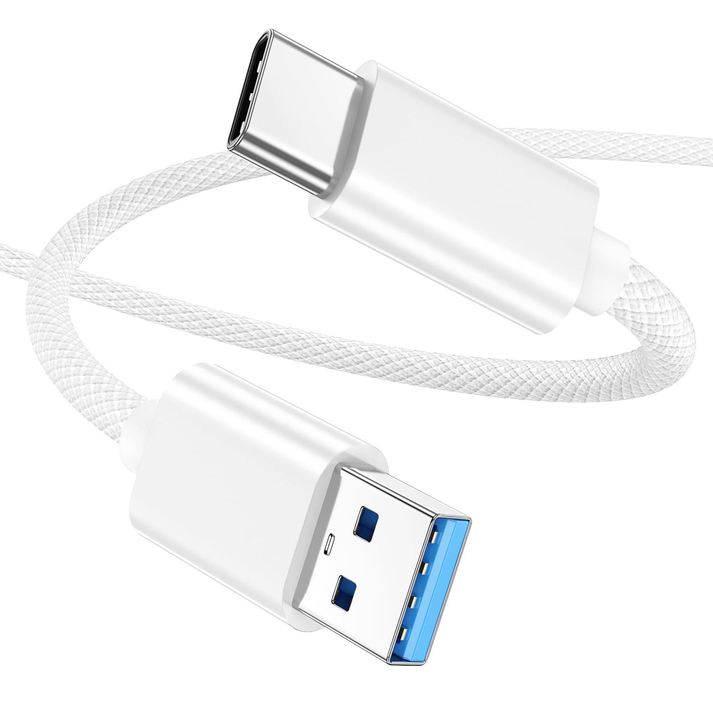 USB C Data Cable 10Gbps, 3.3Ft Braided, USB 3.2 Gen2 USB A to USB C Data Transfer Cable, 65W 3.1A Fast Charge, Carplay for iPhone 17/16/15 Pro/Pro