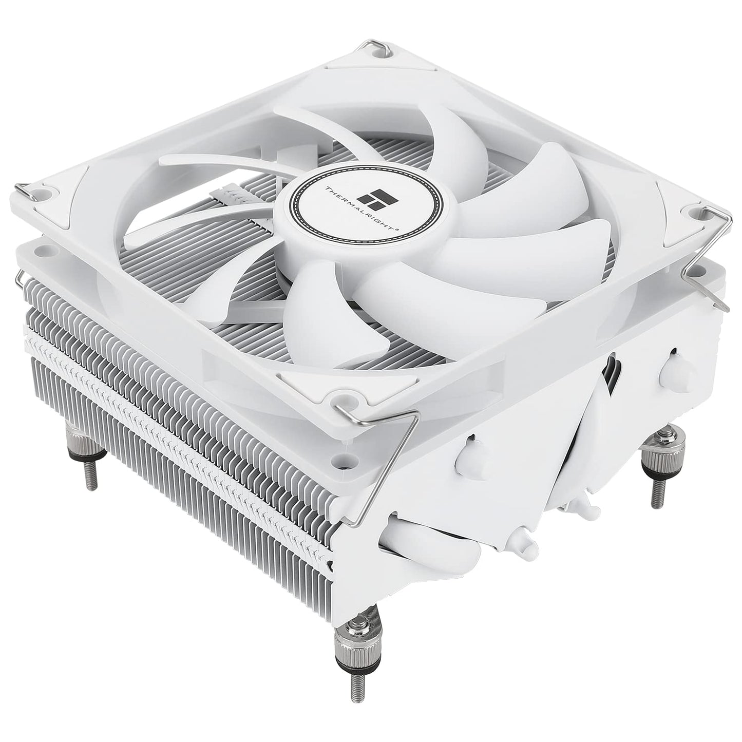 Thermalright AXP90-X53 White Low Profile ITX CPU Air Cooler, 53mm Height, TL-9015W Slim PWM Fan Low Noise 22.4dba, Silent ITX CPU Cooler, 2700RPM,for