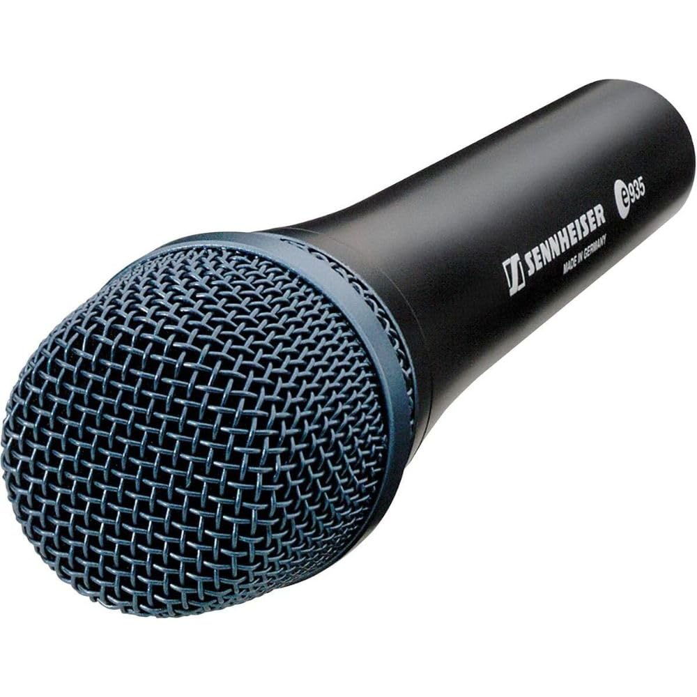 Sennheiser E 935 Cardioid Dynamic Vocal Microphone Bundle w/Pig Hog PHM10 8mm Mic Cable Polishing Cloth