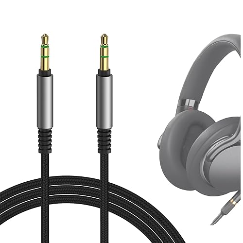 GEEKRIA Audio Cable Compatible with Sony WH-1000XM6/1000XM5, ULT WEAR, XB920N, MDR-1AM2, INZONE H5 Headphones, 1/8" (3.5mm) to 3.5mm Braided Nylon…