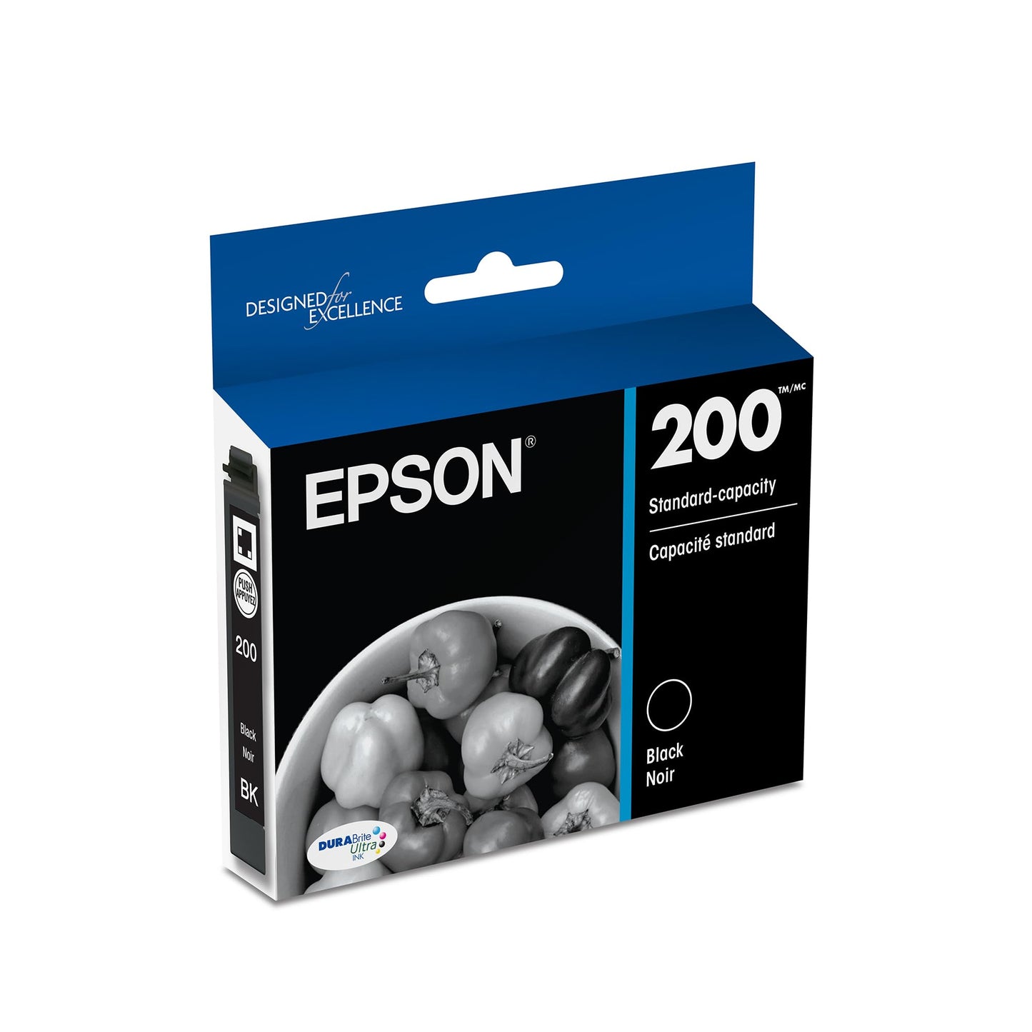 Epson 200 DURABrite Ultra Ink Standard Capacity Black Cartridge (T200120-S) Works with Workforce WF-2520, 2530, 2540, Expression XP-200, 300, 310