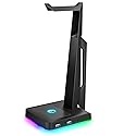 IFYOO RGB Gaming Headset Stand with 2 USB Ports, Game Headphone Mount for PC, Xbox One, PS4, Switch, Earphone Holder Hanger, Great for Gaming