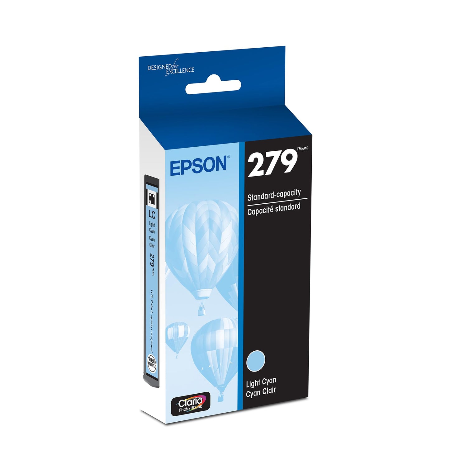 Epson 279 Claria Photo HD Ink Standard Capacity Light Cyan Cartridge (T279520-S) Works with Expression Photo XP-980