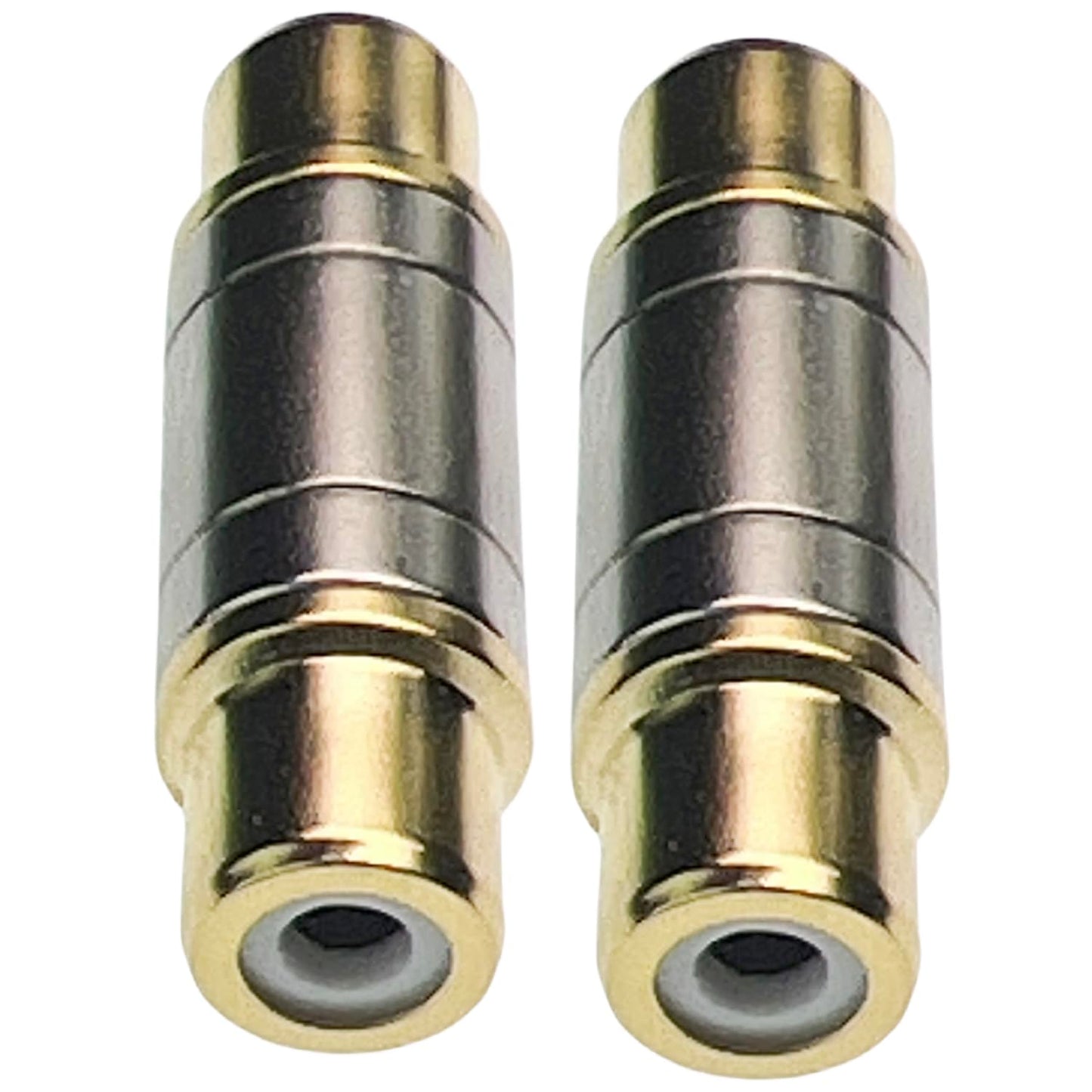 CESS Gold RCA Female to RCA Female Coupler Adapter Connector (2 Pack)
