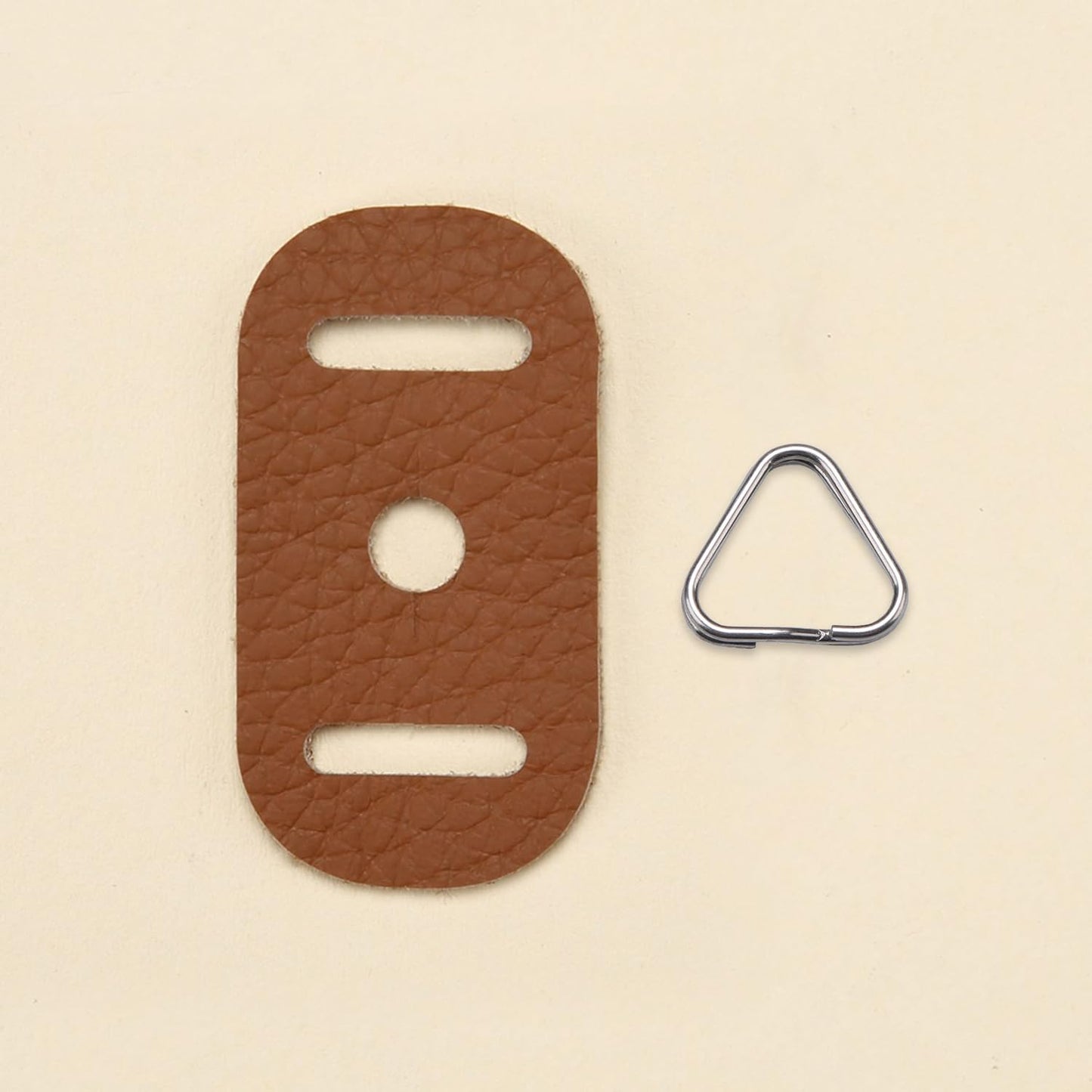 DBZZ Camera Leather Anti-Scratch Protector Pad Cover with Triangle Split Ring Hook for DSLR RF Mirrorless Round Hole Interface (Coffee Brown-4PCS)