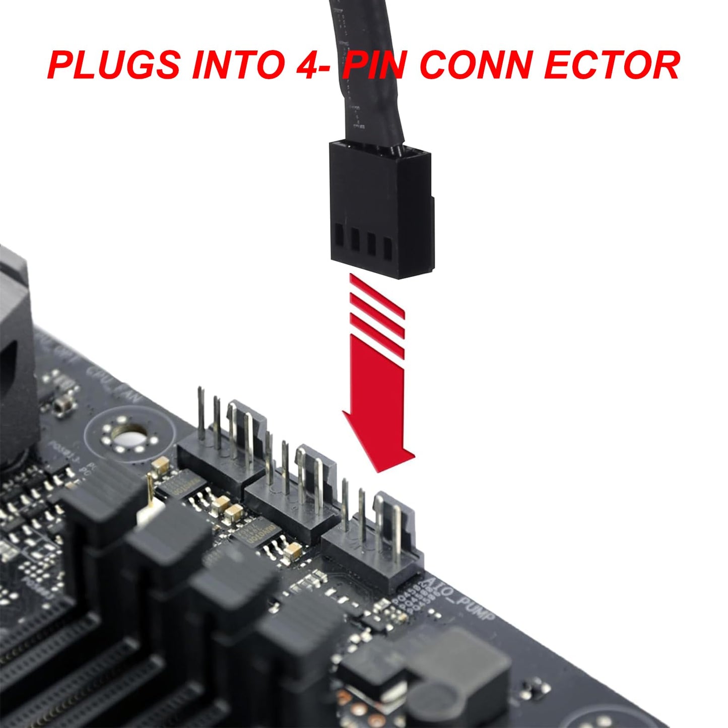 DIANN 2pcs PWM Fan Splitter Extension Cable 1 to 5 Computer Splitter Compatible With 3 & 4 Pin PC Cooling Fans