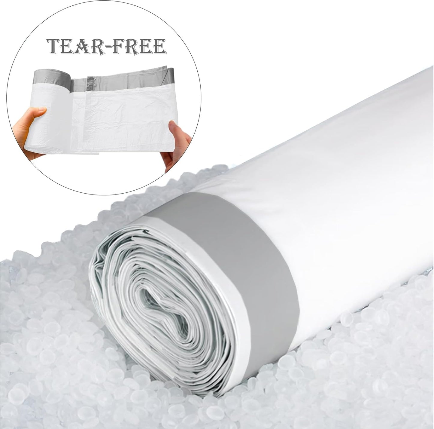 18 Gallon 200 Count Heavy Duty Compactor Trash Bags 1.2 Mil THICK Reinforced Drawstring Garbage Liners Fit 13-18 Gallon Compatible with Kitchenaid