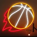 Basketball Neon Sign, 12.6×11.6 Inch Basketball Led Neon Light, Dimmable LED Neon Signs for Wall Decor, Wall Decor Aesthetic, Sports Neon Signs