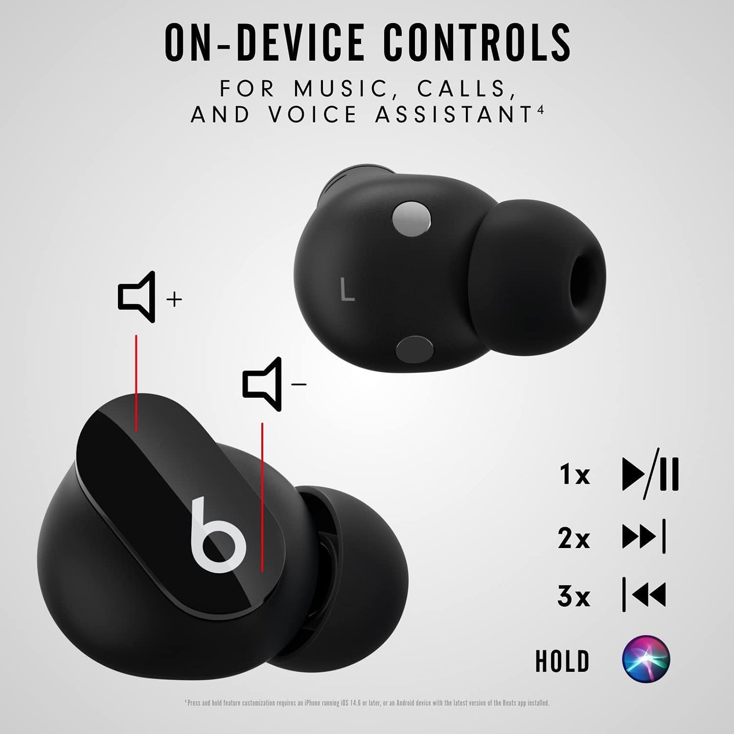 Beats Studio Buds + True Wireless Noise Cancelling Earbuds - Black/Gold (Renewed)