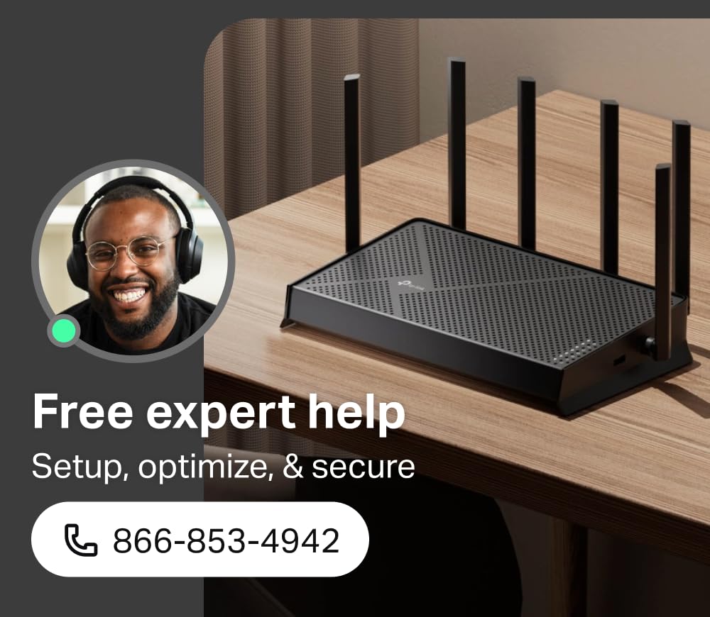 TP-Link BE6500 Dual-Band WiFi 7 Router (BE400) - Dual 2.5Gbps Ports, USB 3.0, Covers up to 2,400 sq. ft., 90 Devices, Quad-Core CPU, HomeShield