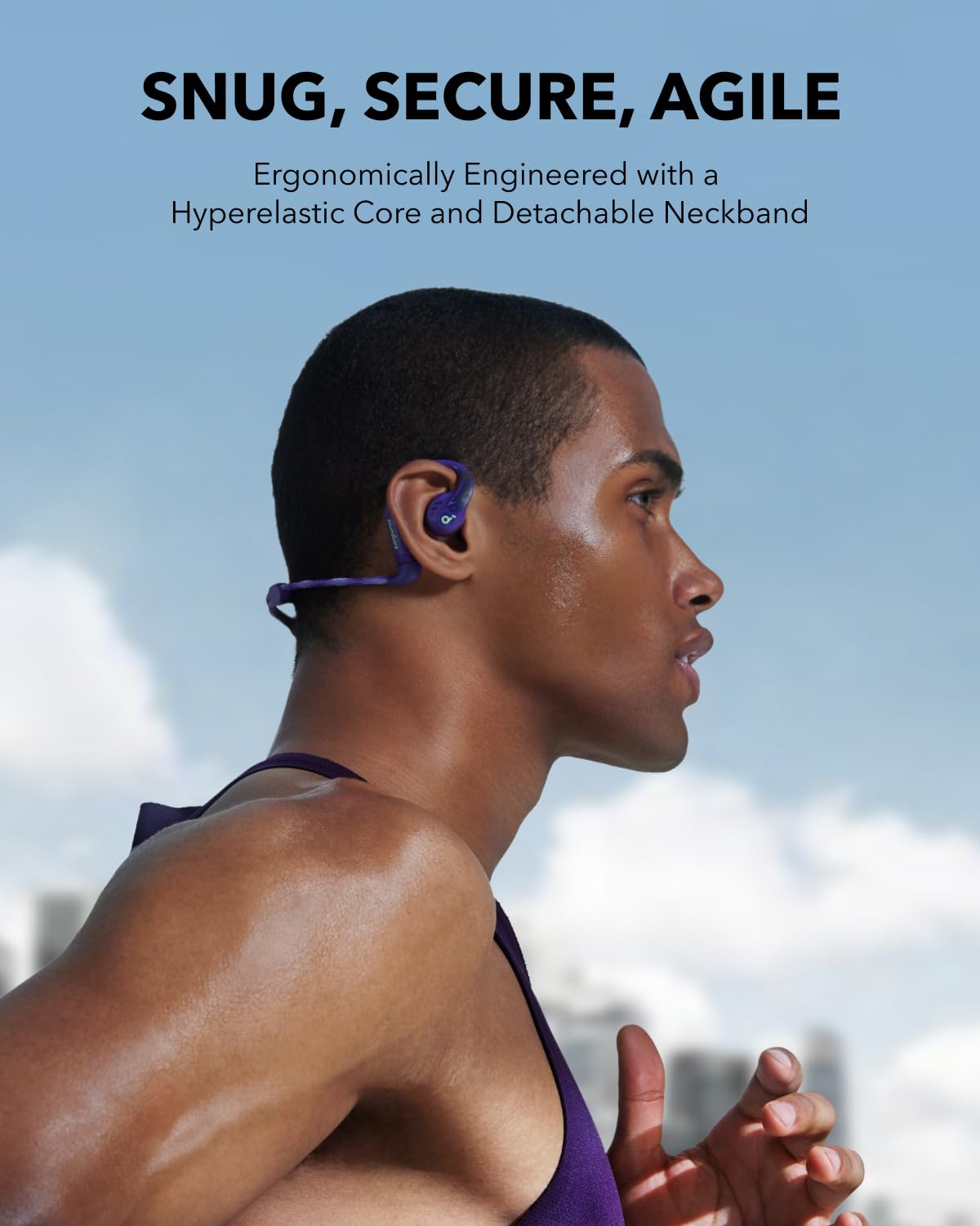 Soundcore by Anker AeroFit Pro Open-Ear Headphones, Ultra Comfort, Secure Fit, Ergonomic Design, Rich Sound with LDAC, Bluetooth 5.3, IPX5