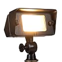VOLT Gentle Splash Cast Brass 12V Flood Light (Black) with 3W 2700K Warm White G4 LED Bulb for Low Voltage Landscape Lighting of Outdoor Wall, Garden