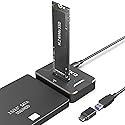 AOKO SATA NVMe SSD to USB Reader Adapter- Dual-Bay 2 in 1 Hard Drive Reader 10Gbps SSD Enclousure for NVMe + 2.5"/3.5" HDDs , Supports Simultaneous