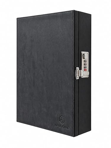 Faraday Key Box with Combination Lock (Black) - Wall Mounted Signal Blocking Box for Car Keys, RFID Cards & Fobs - Holds 6 Keys + 2 Card Sleeves From