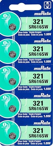 Murata 321 SR616SW Battery 1.55V Silver Oxide Watch Button Cell (15 Batteries)