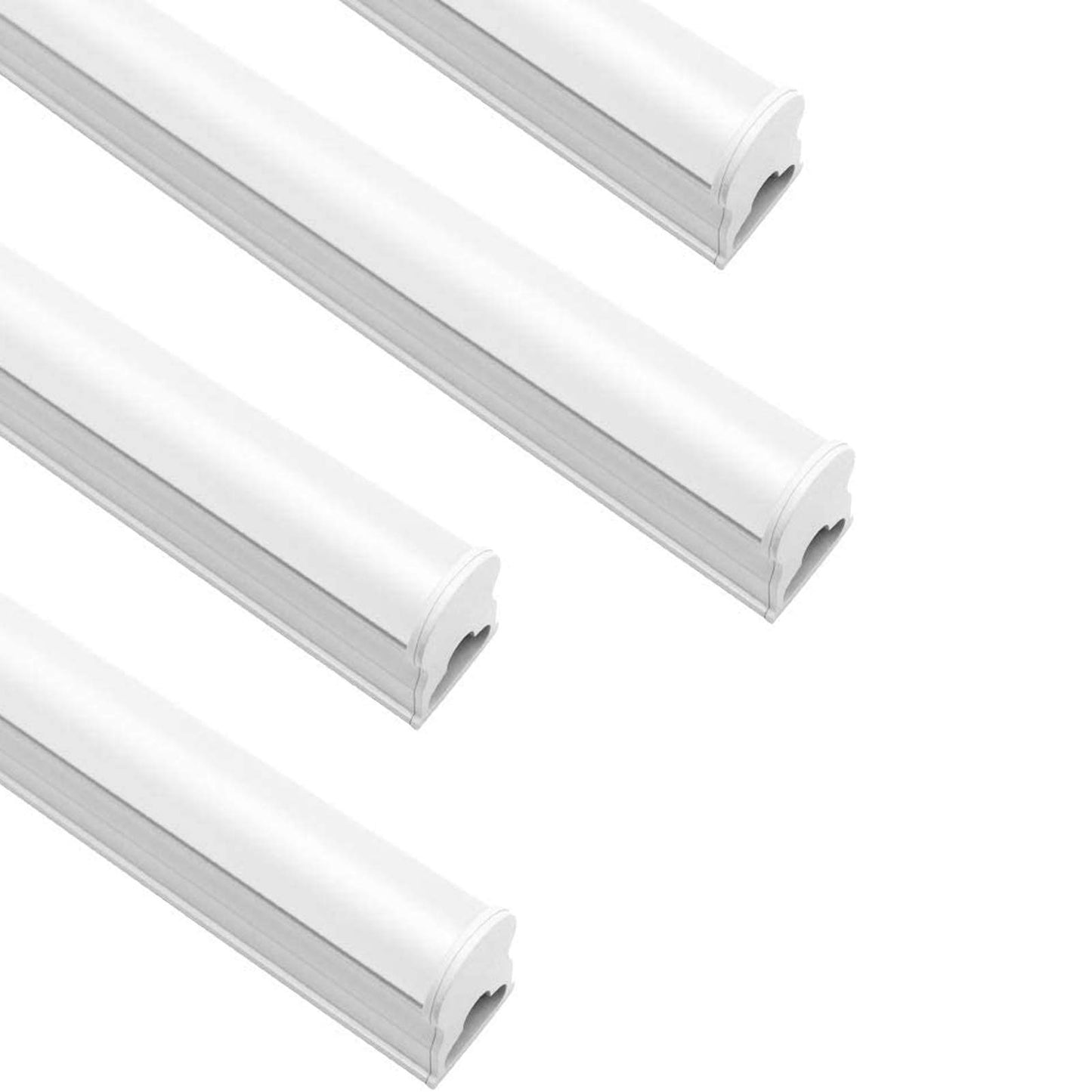 LightingWill T5 Integrated Fixture 4FT, Warm White 3000-3500K, 20W, Linkable LED Shop Light, LED Ceiling and Under Cabinet Light, Corded Electric