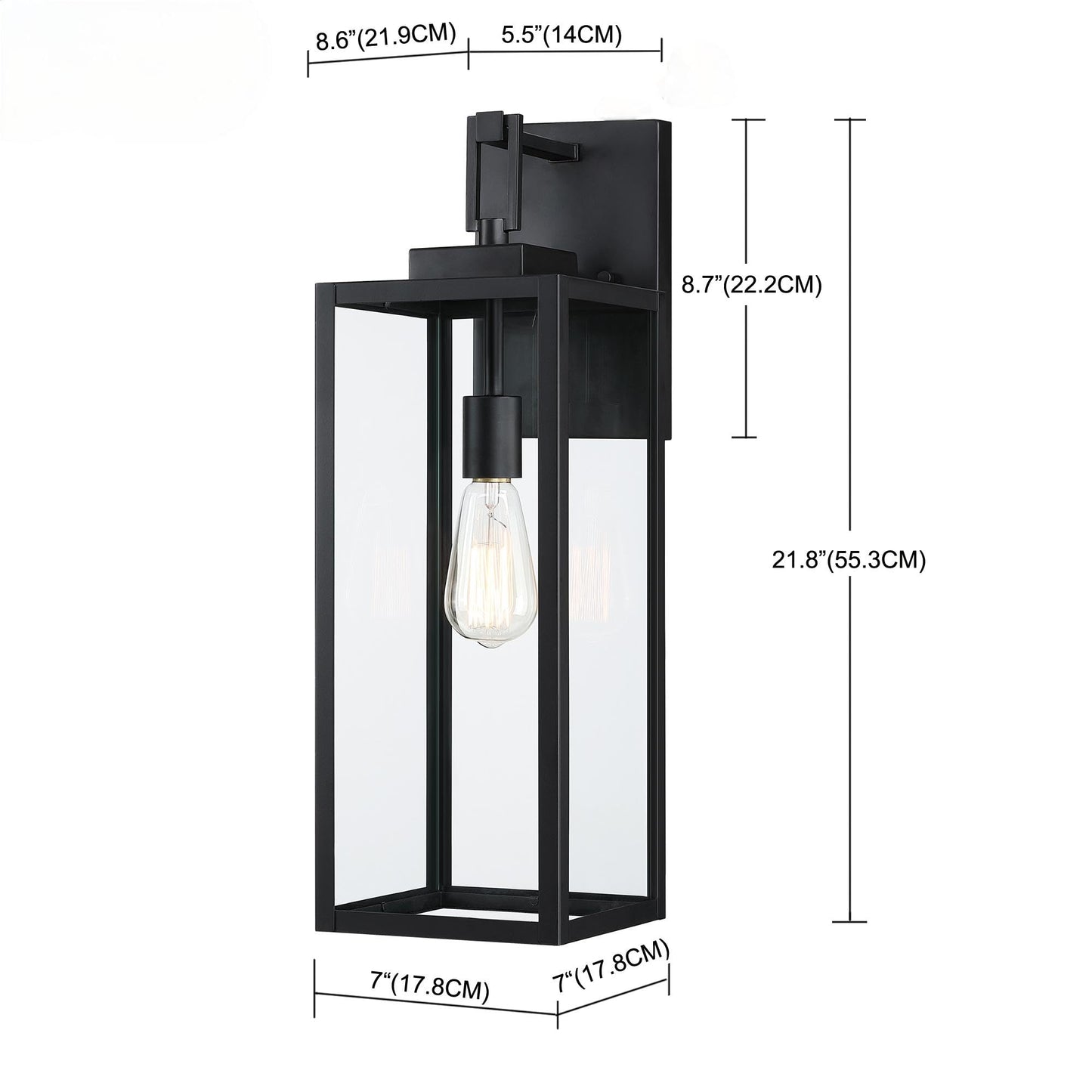 Faymart lighting 2 Pack 22" Large Size Outdoor Wall Sconce,22 Inch Outdoor Wall Lantern Light for Garage Porch Light Extra Large Exterior Light