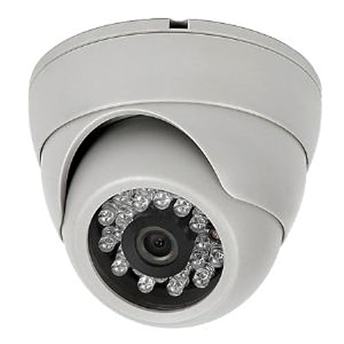 eSecure 4-in-1 AHD/HD-TVI/HD-CVI/960H 5MP Full Color IR Eyeball Dome Camera, Fixed Lens, OSD, COC, Home Security Surveillance Dome Camera (White)
